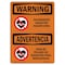 Signmission OSHA, Pacemaker Radiation Hazard Area Bilingual, 10in X 7in Rigid Plastic, 10" W, 7" H, Landscape OS-WS-P-710-L-12747 - alternate 1